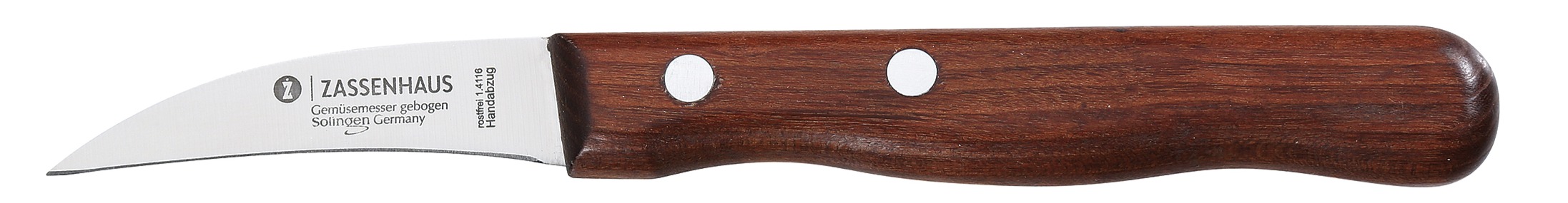 058765 Zahnutý loupací nůž na zeleninu a ovoce 5,5 cm třešňové dřevo Zassenhaus (1)